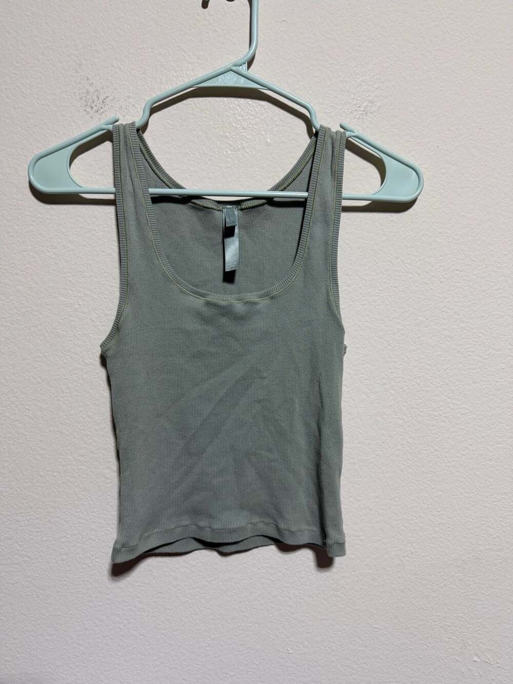 SKIMS Women's Ribbed Scoop Neck Tank Top in Dusty Green